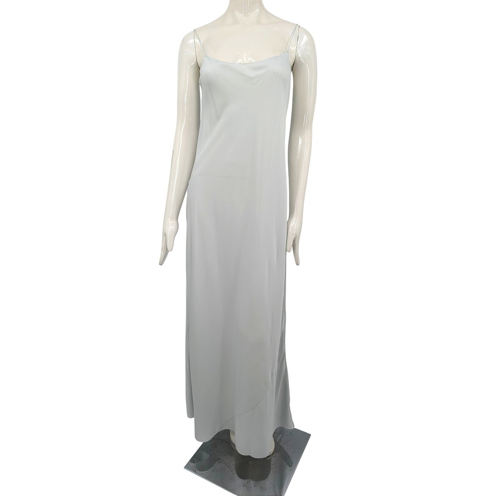 The Row SS18 Runway Look 28 Silk Maxi Dress Slip XS/S Pale Blue Asymmetric - Picture 15 of 16